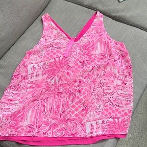 Lilly Pulitzer Florin Sleeveless V-Neck top. Reversible